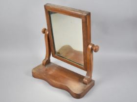 An Edwardian Swing Dressing Table Mirror on Serpentine Plinth Base, 34cms Wide