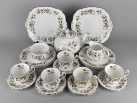 A Royal Adderley Beechwood Tea Set to Comprise Teapot, Five Cups, Seven Saucers, Two Cake Plates,