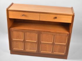 A Mid 20th Century Parker Knoll Two Drawer Side Cabinet, 87cms Wide and 74cms High