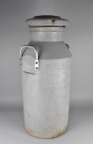A Vintage Painted Plastic Milk Churn for Goodwins Dairies Whitchurch, 74cm high