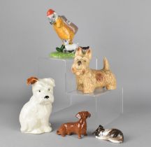 A Collection of Various Animal Ornaments to Comprise Beswick Puppy (308), Sylvac Terrier, Beswick