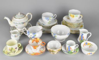 A Collection of Various Art Deco Tea and Coffee wares to Comprise Shelley Hand Painted Cup and