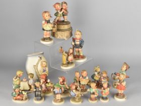 A Collection of Sixteen Goebel Figures to Include Figure Groups, Wall Pocket etc and a Musical