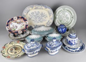 A Collection of Various 19th and 20th Century Transfer Printed and Other Ceramics to Comprise Meat