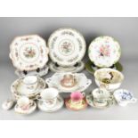 A Collection of Various Ceramics to Comprise Hand Painted Derby Cup and Saucer (AF), Wedgwood