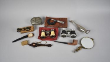 A Collection of Various Curios to include Opera Glasses, Magnifying Glasses, Folding Spectacles,