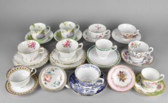 A Collection of Various Cabinet Cups to Include Examples by Aynsley, Grafton, Royal Crown Derby