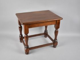 A Mid/Late 20th Century Oak Rectangular Stool, 36cms by 28cms by 32cms High