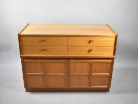 A Mid 20th Century Nathan Sideboard with Four Short Drawers over Shelved Cupboard, 102cms Wide