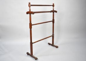 An Edwardian Mahogany Towel Rail, 60cms Wide