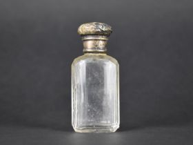 A Silver Topped Glass Scent Bottle, London Hallmark, 9.5cm high
