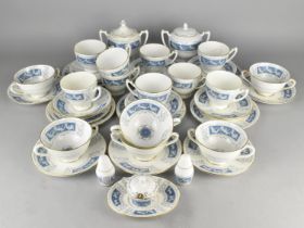 A Collection of Coalport Revelry to Comprise Tea Cups and Saucers, Soup Bowls and Saucers etc