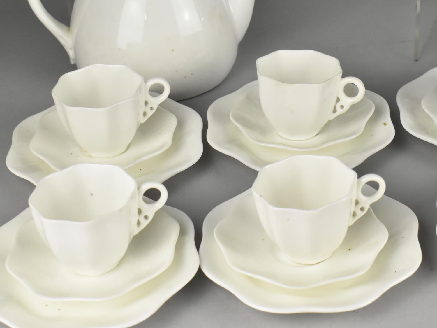 A Collection of Coalport White Glazed Teawares to Comprise Miniature Cups and Saucers, Tea Cups - Bild 2 aus 2