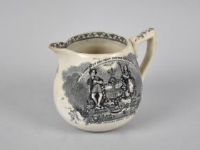 A 19th Century Transfer Printed Cream Jug for Loyal Order of Ancient Shepherds Ashton Unity