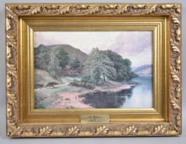 A Gilt Framed Print, Lake Windermere After J. H. Grossland, 24x26cm