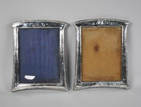 A Pair of Silver Mounted Photo Frames, Missing Easel Backs, 25cms High and 19.5cms Wide,