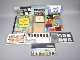 A Collection of Two Various School Boy Stamp Albums, Loose Stamps Etc
