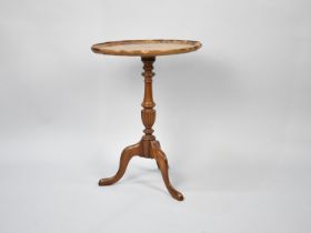 A Modern Oval Topped Tripod Wine Table, Some Water Damage, 38.5cms Long