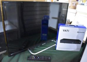 A Sony Bravia 32" TV Together with a Vati DVD Player