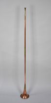 A Reproduction Copper Coaching Horn, 121cms Long