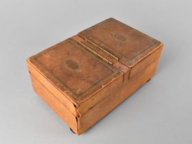 A Late 20th Century Tooled Leather Covered Rectangular Jewellery Box with Two Hinged Lids,