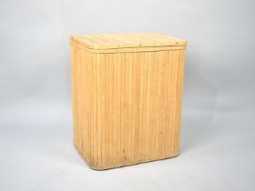 A Modern Wooden Rectangular Linen Box, 44cms Wide