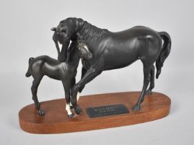 A Beswick Connoisseur Series Black Beauty and Foal, Ear AF