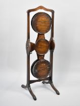 An Edwardian Oak Folding Cake Stand