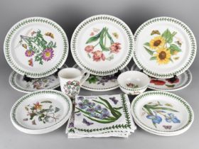 A Collection of Portmeirion Botanic Garden to Comprise Six Large Plates, Five Small Plates, Napkins,