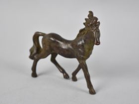 A Patinated Bronze Study of a Trotting Horse, 9cms Long and 8cms High