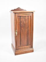 An Edwardian Mahogany Bedside Cabinet with Galleried Back, 38cms Wide and 83cms High