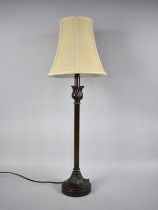 A Modern Metal Table Lamp with Shade, Overall Height 69cms