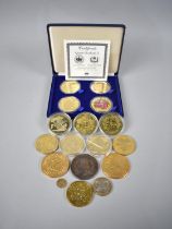A Collection of Various Modern Gold Plated and Silver Plated Coinage
