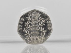 A Fifty Pence Coin, Kew Gardens 1759-2006, Limited Mintage of Only 210,000 Struck by The Royal Mint