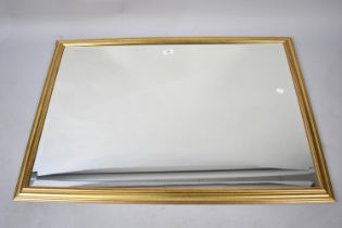 A Modern Large Rectangular Gilt Framed Mirror, 100x69cms