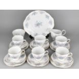 A Colclough Floral Decorated Tea Set to Comprise Six Cups, Six Saucers, Six Side Plates, Cake Plate,