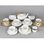 A Collection of Various Early 20th Century Teawares to Include Wedgwood White and Gilt Decorated Tea