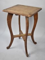 A Mid 20th Century Carved Square topped Occasional Table on Cabriole Supports, 45cms Square and