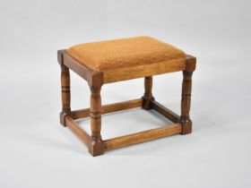 A Mid/Late 20th Century Rectangular Upholstered Stool, 41cms Wide