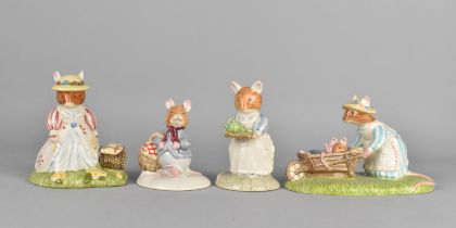 Four Royal Doulton Brambly Hedge Ceramic Figures to Comprise Lady Woodmouse, Wilfred Carries the