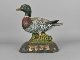 A Cast Iron Doorstop Modelled as a Duck, 22cm high