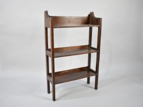 A Mid 20th Century Oak Galleried Three Shelf Open Bookcase, 55cms Wide and 88cms High