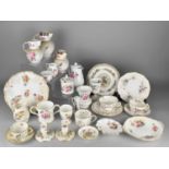 A Collection of Various Coalport and Other Floral Decorated Ceramics to Comprise Mask Head Jugs,