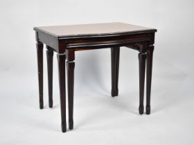 A Mid 20th Century Nest of Two Mahogany Tables, 53cms Wide