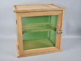 A Modern Wooden Framed Table Top Meat Safe, 44cms Wide and 43cms High