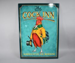 A Reproduction Poster Printed on Tin, 'The Cock Inn', 50x70cm