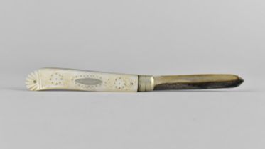 A Silver Bladed and Mother of Pearl Fruit Knife, Sheffield Hallmark, 14cm Total Length