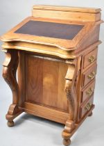 A Modern Far Eastern Reproduction Davenport with Hinged Lid to Fitted Interior, Raised Stationery