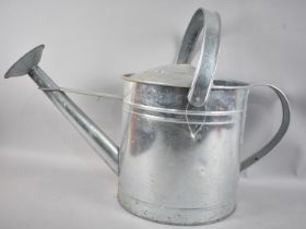 A Modern Galvanised Watering Can, 38cm high