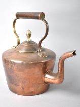 A Vintage Copper Kettle with Acorn Finial, 27cm High